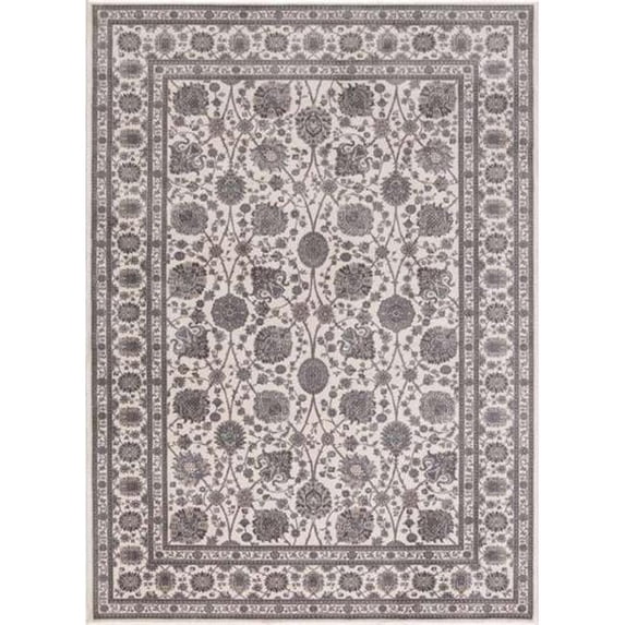 Kashan 28428 9 ft. 3 in. x 12 ft. 6 in. Kashan Rectangle Area Rug, Ivory