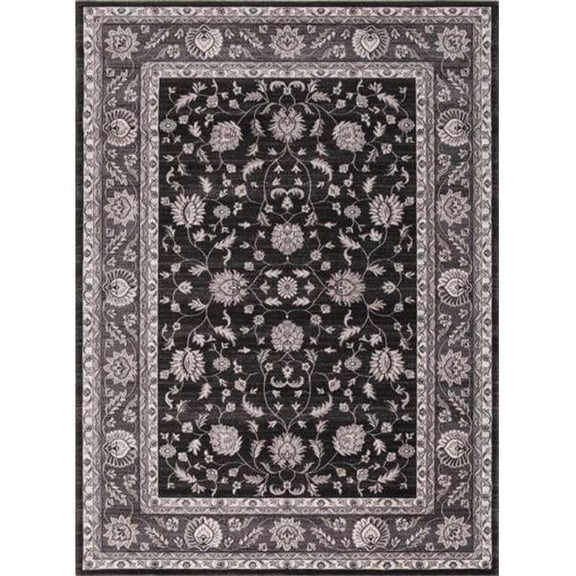 Kashan Mahal Rectangle Area Rug - Anthracite - 9 ft. 3 in. x 12 ft. 6 in.