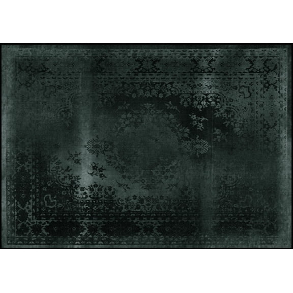 Kashan Remix Black Rug