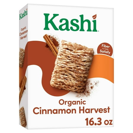 Kashi Breakfast Cereal, Fiber Cereal, Family Breakfast, Cinnamon Harvest, 16.3oz Box (1 Box)