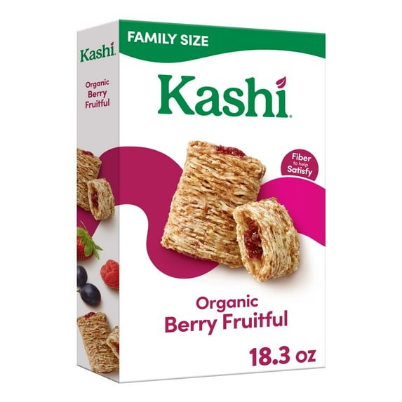 Kashi Breakfast Cereal, Fiber Cereal, Family Breakfast, Family Size, Berry Fruitful, 18.3oz Box (1 Box)