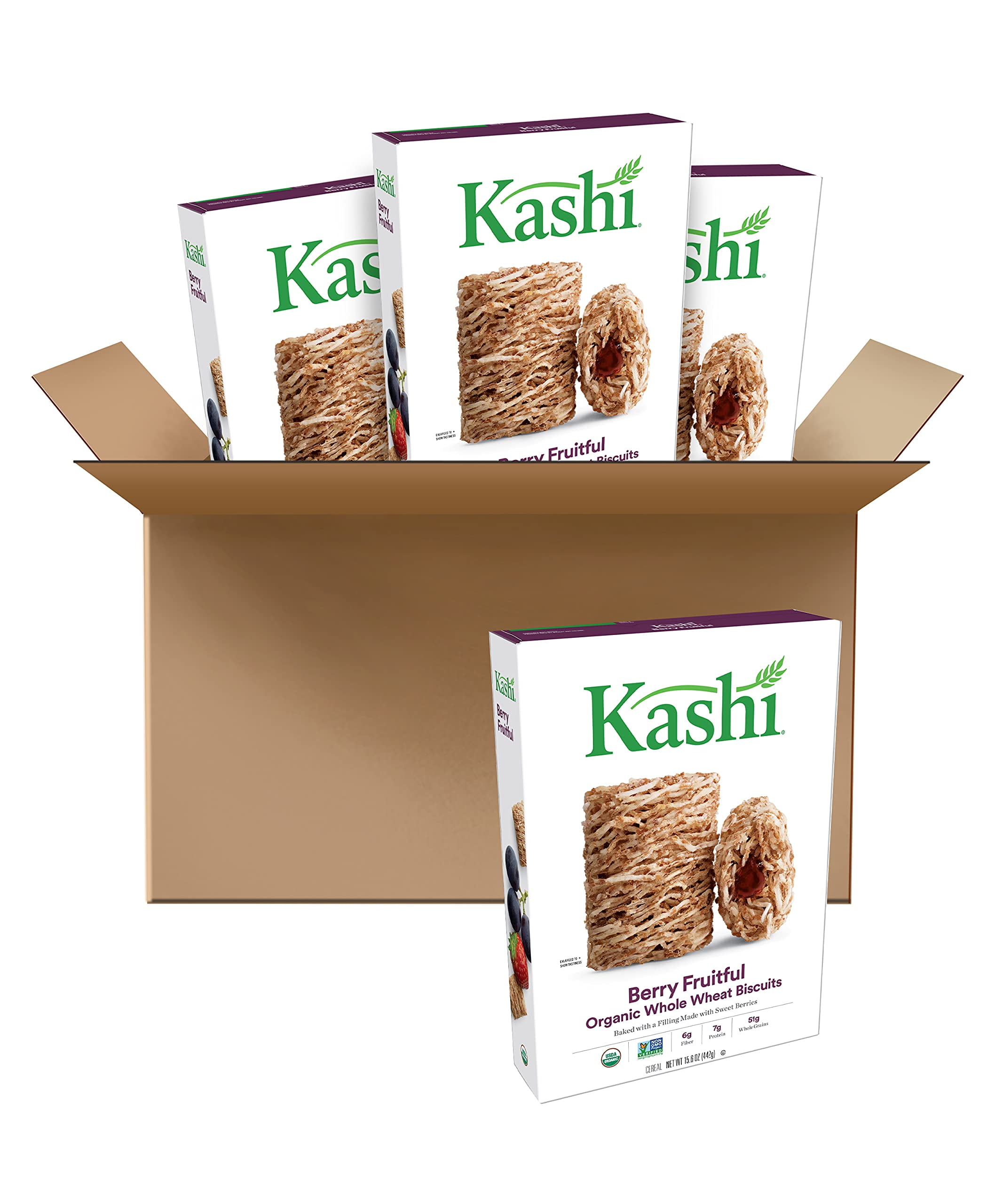 Kashi Breakfast Cereal, Vegan Protein, Organic Fiber Cereal, Bulk