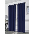 thumbnail image 1 of Kashi Home Solid Color Grommet Blackout Room Curtain Panel, Soft Thermal Insulated Room Darkening Window Drape, 54 x 84 Inch, Tessa Single Panel (Navy), 1 of 5