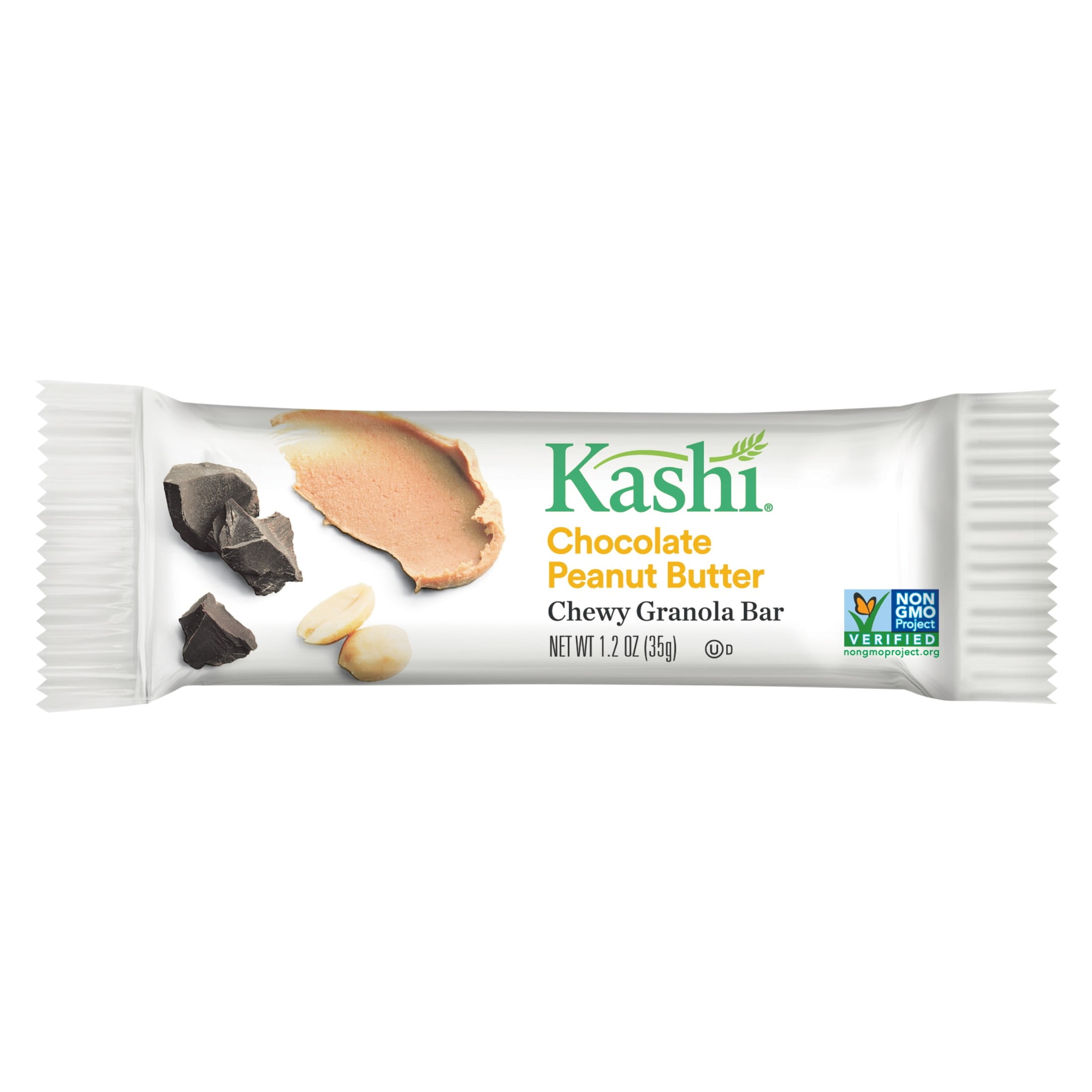 Kashi Vegan Chocolate Peanut Butter Chewy Granola Bars, Fiber Bars, 7.4 oz, 6 Count