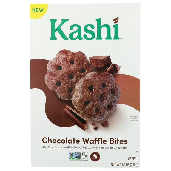 Kashi Chocolate Waffle Bites Cereal 9.5 Ounce (Pack Of 8)