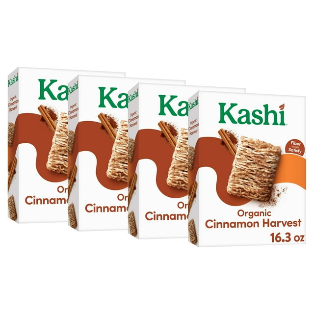(4 pack) Kashi Cinnamon Harvest Breakfast Cereal, 16.3 oz Box