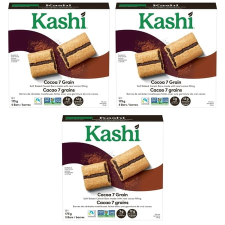 Kashi Cocoa 7 Grain Soft Baked Cereal Bars, 175g (3 Pack)