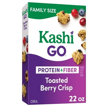Kashi GO Breakfast Cereal, Protein Cereal, Family Breakfast, Family Size, Toasted Berry Crisp, 22oz Box (1 Box)