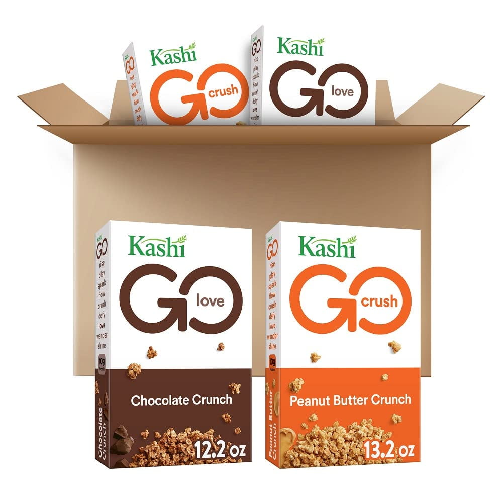 Kashi Go Cold Breakfast Cereal, Fiber Cereal, Vegan Protein, Variety