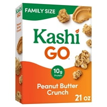 Kashi GO Peanut Butter Crunch Cold Breakfast Cereal, Family Size, 21 oz Box