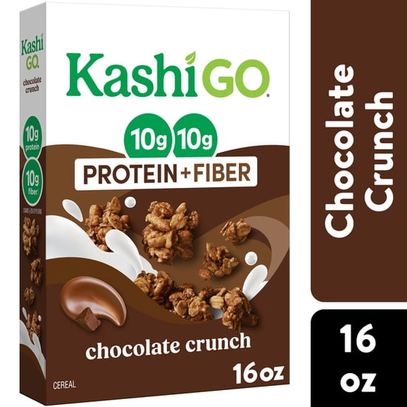 Kashi GO Protein Cereal, 10g Protein, 10g Fiber, Chocolate Crunch, Box (1 Box)