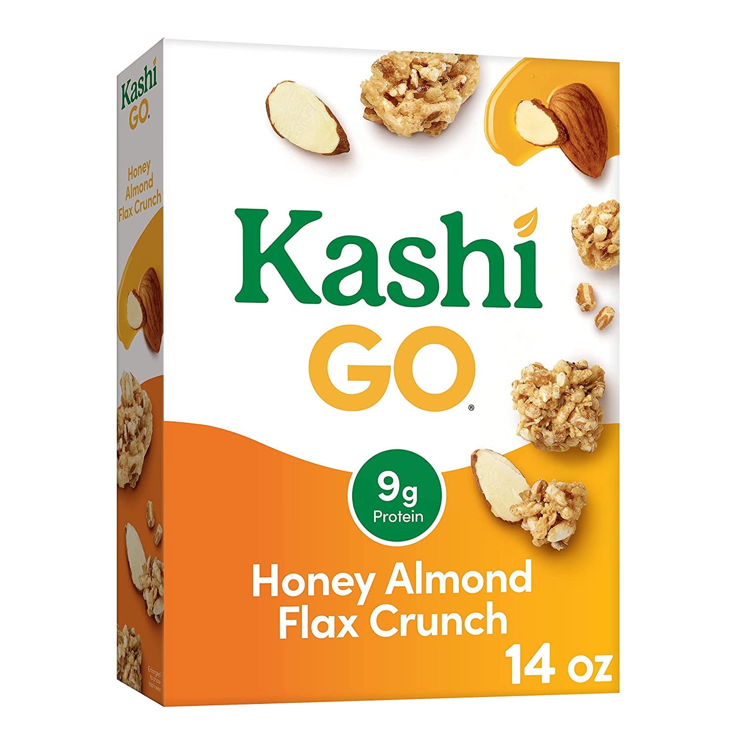Kashi GoLean Crunch Honey Almond Flax Cereal 14 oz Pack of 2