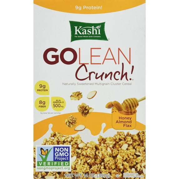 Kashi GoLean Crunch, Honey Almond Flax Cereal, 14 oz