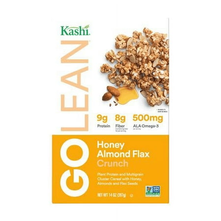 Kashi GoLean Crunch! Multigrain Cluster Cereal Honey Almond Flax 14OZ BOX (Pack of 10)
