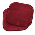 thumbnail image 1 of Kashi Home 16"x16" Memory Foam Chair Seat Cushion Pad for Kitchen, Dining Room, Patio Chairs, Set of 2, Burgundy, 1 of 5