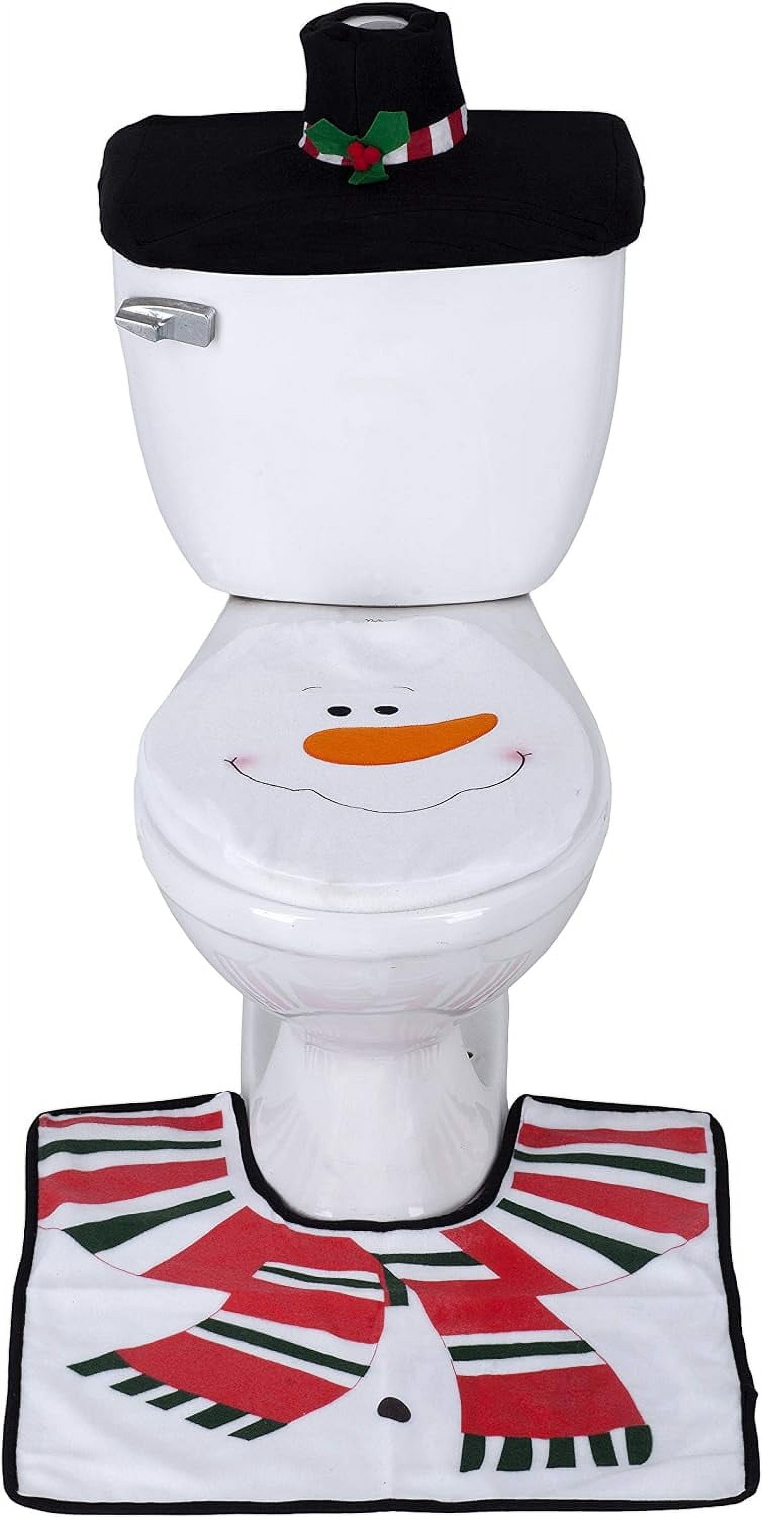 Kashi Home 3 Piece Christmas Decoration Bathroom Accessory Set Holiday