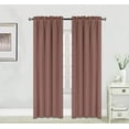 thumbnail image 1 of Kashi Home Blackout Curtain Panel Rod Pocket, Soft Thermal Insulated Room Darkening Window Drape, 54 x 90 Inch, Tessa Single Panel (Rose), 1 of 1
