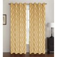 thumbnail image 1 of Kashi Home Celine Geometric Room Darkening Grommet Single Curtain Panel, 1 of 4