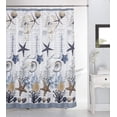 thumbnail image 1 of Kashi Home Destin 13 Piece Canvas Shower Curtain & Roller Hooks Set Beautiful & Modern Design, 1 of 2