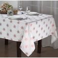 thumbnail image 1 of Kashi Home Holiday Decorative Twinkle Collection Tablecloth, Beautiful Shining Snowflake Design for Holidays Gathering, Buffet Table, Parties - 70" Round, Red, 1 of 3