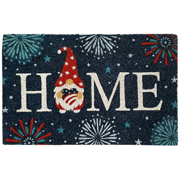 Kashi Home Holiday Door Mat Coir Mat 18x28 Non-Slip Printed Doormat, Durable Outdoor Rug, Welcome Mat, Welcome Spring Theme - Home Gnome