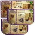 thumbnail image 1 of Kashi Home Kitchen Rug, Area Rug, Mat, Beautiful Print Non-Skid Latex Back Bordeaux Wine 3pc Set (2 18x30 D Shape & 1 20x34), 1 of 5