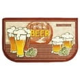 thumbnail image 1 of Kashi Home Kitchen Rug, Area Rug, Mat, Beautiful Print Non-Skid Latex Back Cold Beer 18x30 D Shape, 1 of 5