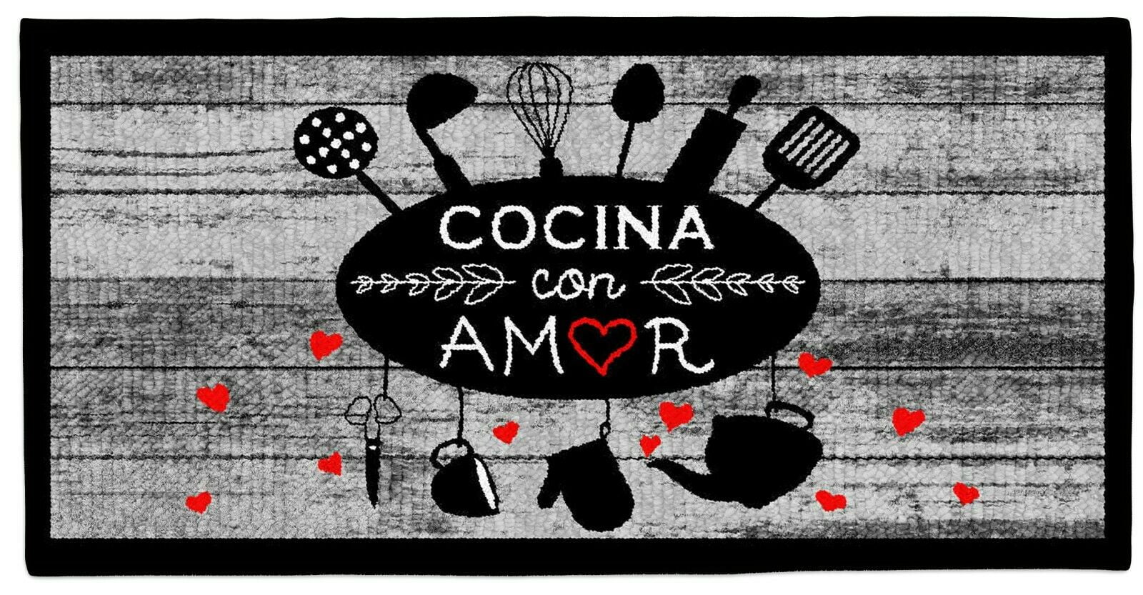 Kashi Home Kitchen Rug, Area Rug, Mat, Beautiful Print Non-Skid Latex ...