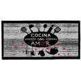 thumbnail image 1 of Kashi Home Kitchen Rug, Area Rug, Mat, Beautiful Print Non-Skid Latex Back Cook with Love 20x40 Rectangle, 1 of 5