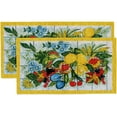 thumbnail image 1 of Kashi Home Kitchen Rug, Area Rug, Mat, Beautiful Print Non-Skid Latex Back Frutta Tile 2pc Set (18X30 Rectangle & 20X40), 1 of 5