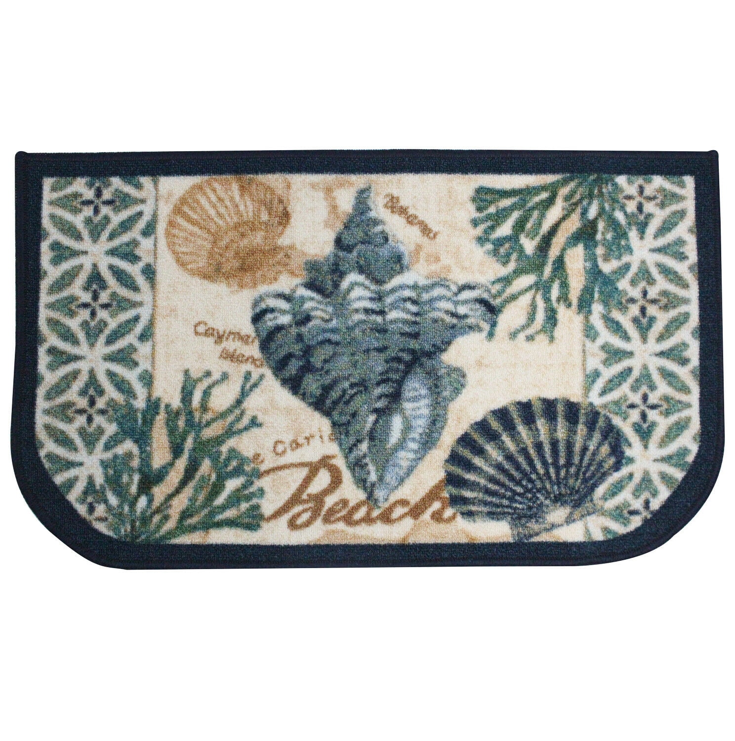 Printed Nylon Kitchen Rug (18x30) – Farm Fresh Rooster Design, Non-Skid Back, Machine Washable