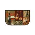 thumbnail image 1 of Kashi Home Kitchen Rug, Printed Area Rug, Durable Floor, Door Mat, Farmhouse Non-Slip Carpet Latex Backing Beautiful Design, Cheese and Wine 18x30 D-Shape, 1 of 3