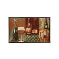 thumbnail image 1 of Kashi Home Kitchen Rug, Printed Area Rug, Durable Floor, Door Mat, Farmhouse Non-Slip Carpet Latex Backing Beautiful Design, Cheese and Wine 18x30 Rectangle, 1 of 3