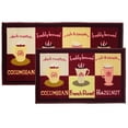 thumbnail image 1 of Kashi Home Kitchen Rug, Printed Area Rug, Durable Floor, Door Mat, Farmhouse Non-Slip Carpet Latex Backing Beautiful Design Coffee Cup 2pc Set (18X30 Rectangle & 20X40), 1 of 5