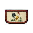thumbnail image 1 of Kashi Home Kitchen Rug, Printed Area Rug, Durable Floor, Door Mat, Farmhouse Non-Slip Carpet Latex Backing Beautiful Design, Dot Rooster 18x30 D-Shape, 1 of 3