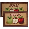 thumbnail image 1 of Kashi Home Kitchen Rug, Printed Area Rug, Durable Floor, Door Mat, Farmhouse Non-Slip Carpet Latex Backing Beautiful Design Mixed Apple 2pc Set (18X30 Rectangle & 20X40), 1 of 2