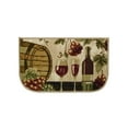 thumbnail image 1 of Kashi Home Kitchen Rug, Printed Area Rug, Durable Floor, Door Mat, Farmhouse Non-Slip Carpet Latex Backing Beautiful Design, Wine Barrel 18x30 D-Shape, 1 of 3