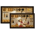 thumbnail image 1 of Kashi Home Kitchen Rug, Printed Area Rug, Durable Floor, Door Mat, Farmhouse Non-Slip Carpet Latex Backing Beautiful Design Wine Chef 2pc Set (18X30 Rectangle & 20X40), 1 of 5