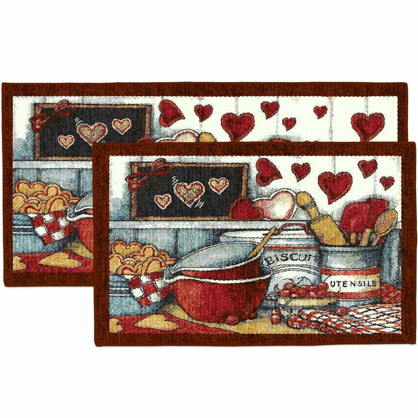 Kashi Home Kitchen Rug, Printed Area Rug, Durable Floor, Door Mat