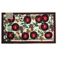 thumbnail image 1 of Kashi Home Kitchen Rug, Printed Area Rug, Durable Floor, Door Mat, Farmhouse Non-Slip Carpet Latex Backing Beautiful Design, Red Apples 18x30 Rectangle, 1 of 3