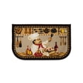 thumbnail image 1 of Kashi Home Kitchen Rug, Printed Area Rug, Durable Floor, Door Mat, Farmhouse Non-Slip Carpet Latex Backing Beautiful Design, Wine Chef 18x30 D-Shape, 1 of 2