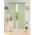 thumbnail image 1 of Kashi Home Leah Collection Window Sheer / Curtain / Panel 55"x 84" Lightweight Solid Sheer Design in Lime - Single Panel, Grommet Top Hanging Panel, 1 of 5