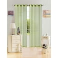 thumbnail image 1 of Kashi Home Leah Collection Window Sheer / Curtain / Panel 55"x 84" Lightweight Solid Sheer Design in Sage - Single Panel, Grommet Top Hanging Panel, 1 of 5
