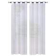 thumbnail image 1 of Kashi Home Leah Collection Window Sheer / Curtain / Panel 55"x 84" Lightweight Solid Sheer Design in White - Single Panel, Grommet Top Hanging Panel, 1 of 3
