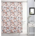 thumbnail image 1 of Kashi Home Ruth 13 Piece Canvas Shower Curtain & Roller Hooks Set Beautiful & Modern Design, 1 of 2