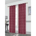 thumbnail image 1 of Kashi Home Sabrina Decorative Silver Foil Print 52X84 Blackout Window Curtain Panel with 8 Grommets, Single Panel, Red, 1 of 1