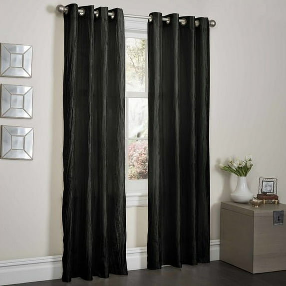 Kashi Home Sherry Solid Color Semi-Sheer Grommet Single Curtain Panel