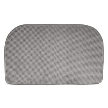 Kashi Home Soft Plush Memory Foam Non-Slip Backing Kitchen Rug Mat, 18x30 Inch D-Shape Slice Kitchen Floor Mat, Grey