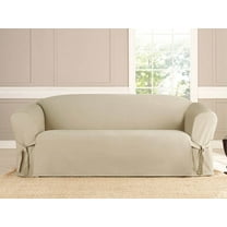 Kashi Micro-Suede Slipcover Sofa Loveseat Chair Furniture Cover (Sofa, Taupe)