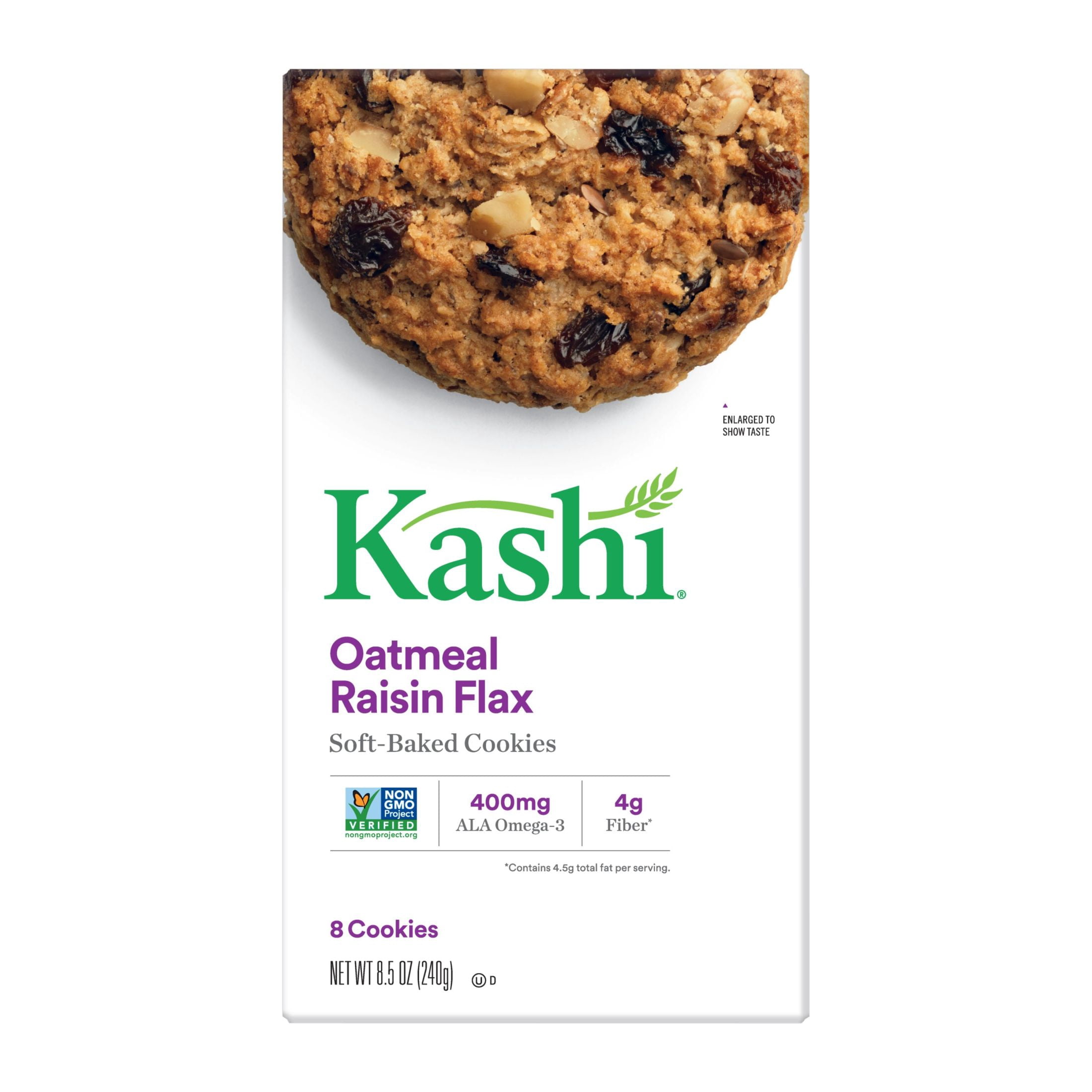 Kashi Oatmeal Raisin Flax SoftBaked Cookies, 8.5 oz, 8 Count